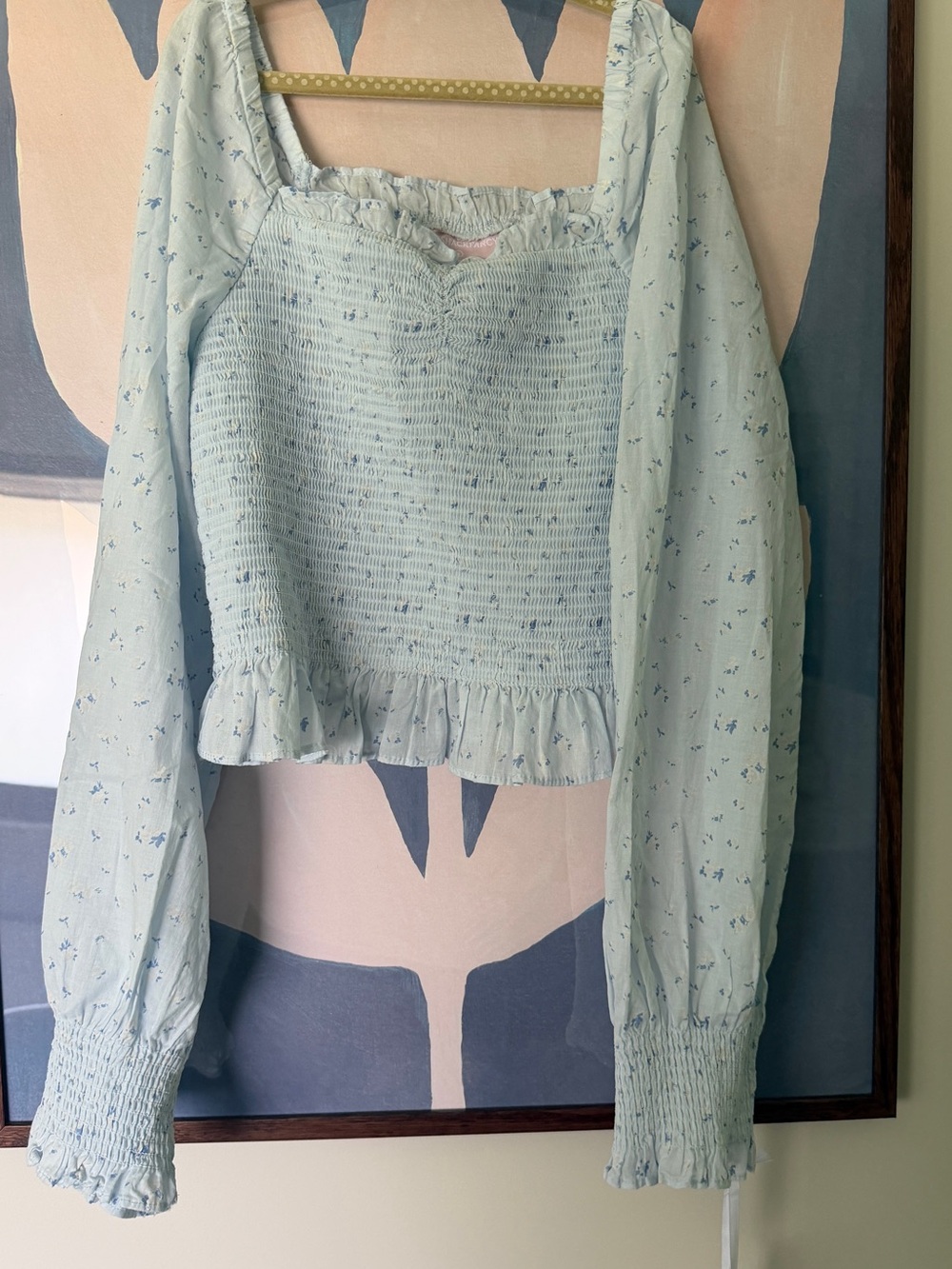 Loveshack Fancy Target blue floral blouse